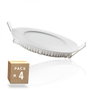 Pack 4 Placas LED 6W 600Lm 6000K Blanco Frío