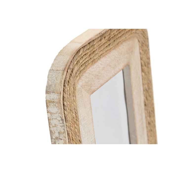 DKD Home Decor Marco de Fotos 10x15 Mango y Cuerda Natural