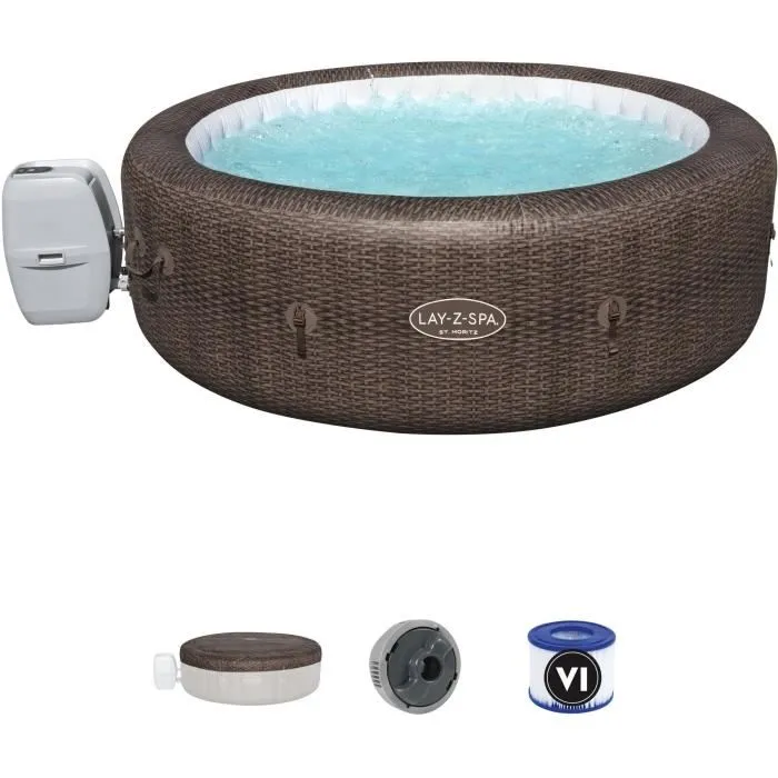 Spa hinchable Lay-Z-Spa St Moritz, 5/7 plazas, diámetro 216 x 71 cm, 180 chorros de aire