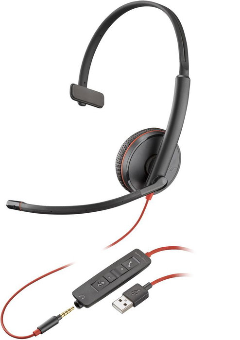 Poly Blackwire 3215 Monaural USB-A Headset Auriculares para Oficina Poly Blackwire 3215 Monaural USB-A Headset Auriculares para Oficina