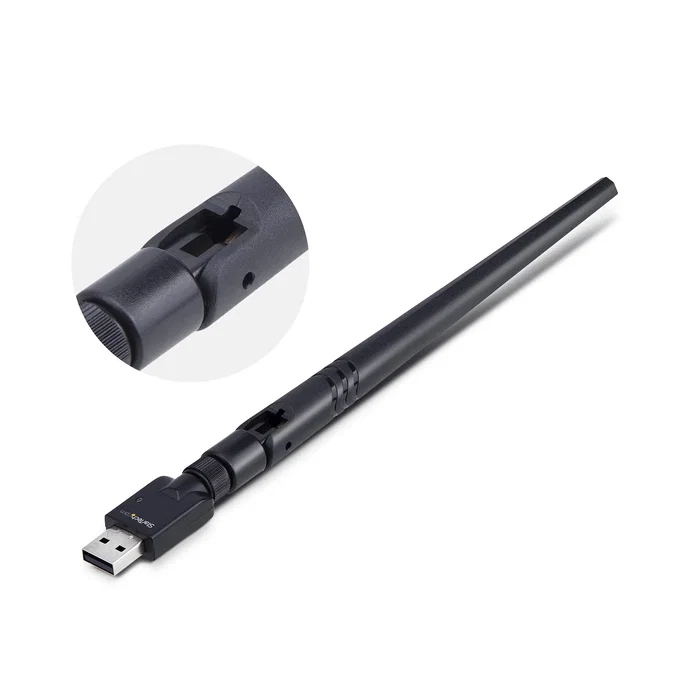 StarTech.com Adaptador USB Bluetooth 5.3 Clase 1 AV53C1-USB-BLUETOOTH - Dongle con Antena Externa para PC/Laptop, 100m Alcance, 2 Mbps, Plug and Play para Windows 10/11 y Linux