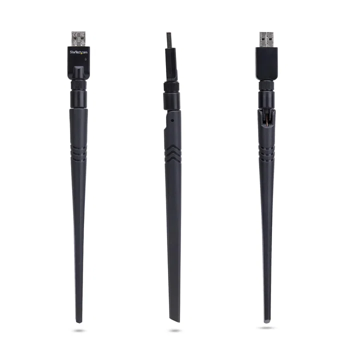 StarTech.com Adaptador USB Bluetooth 5.3 Clase 1 AV53C1-USB-BLUETOOTH - Dongle con Antena Externa para PC/Laptop, 100m Alcance, 2 Mbps, Plug and Play para Windows 10/11 y Linux