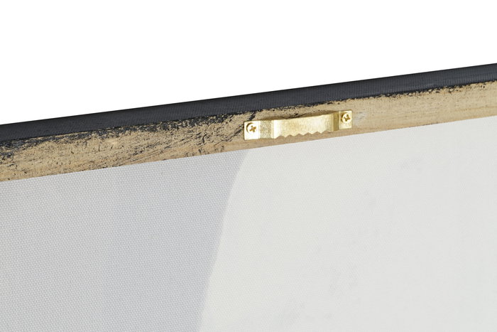 DKD Home Decor Cuadro Abstracto Lienzo y MDF Negro Dorado 2.8 x 90 x 60 cm (2 Unidades)