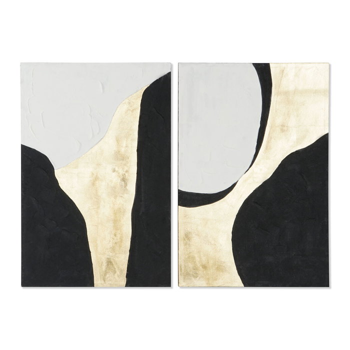 DKD Home Decor Cuadro Lienzo MDF 60x2,8x90 Abstracto (Pack de 2)