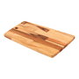 Tramontina Tabla para Cortar y Servir Madera Teca FSC Rectangular 40 x 28 x 1,8 cm