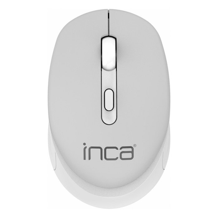 Inca IWM-243RG Ratón Gaming Inalámbrico 2.4GHz 1600DPI Candy Design Gris Ambidiestro - Plug and Play, Receptor USB y Pilas Incluidas