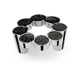 GIUSTI Pomo ZMK/Resina Sinatra Ø50 C32 Cromo Negro