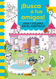 BUSCA AMIGOS CASTILLO PEGA Y COLOREA N1, AA.VV - PANINI FONDO