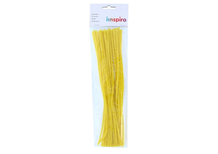 Innspiro Limpiapipas Chenilla Amarillo 4mm x 30cm (50 unidades)