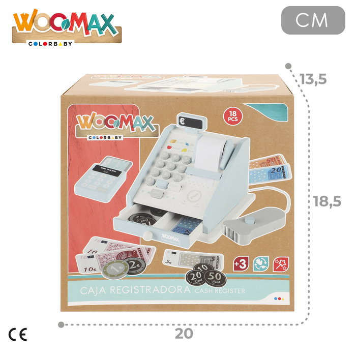WOOMAX Caja registradora de madera