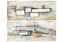 DKD Home Decor Cuadro Lienzo Pino 150x3x60 Abstracto Surtido de 2