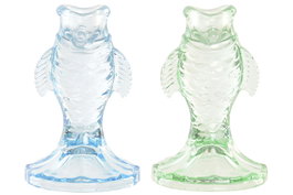 DKD Home Decor Candelabro Mediterraneo Cnacc 26 Azul Verde 8 x 12.3 x 8 cm (4 Unidades)