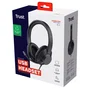 Trust Ayda Max Auriculares Circumaurales con Micrófono USB Negro