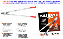 ALTUNA Tijera de poda de dos manos 50-90 cm con yunque y multiplicador