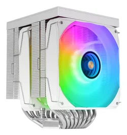 Refrigeración cpu a-rgb mcpu-lcd pro blanco mars gaming lcd / 120 mm argb / 6 heatpipes / tdp 300w / intel & amd