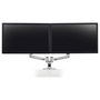 Ergotron LX Montaje de Brazo para 2 Monitores Hasta 68.6 cm / 27 Pulgadas, 18.1 kg, VESA 100x100 mm, 45-245-026