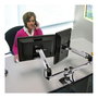 Ergotron LX Montaje de Brazo para 2 Monitores Hasta 68.6 cm / 27 Pulgadas, 18.1 kg, VESA 100x100 mm, 45-245-026
