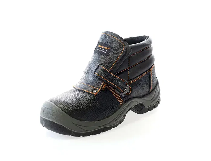Safetop Bota de seguridad Nerio talla 44 para soldador en cuero negro Safetop Bota de seguridad Nerio talla 44 para soldador en cuero negro