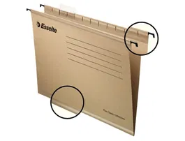 Esselte Carpeta Colgante Folio Prolongado Lomo V Kraft Caja de 50 Unidades