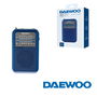 DAEWOO Radio AM/FM Portátil, Sintonizador Digital, Color Azul, Modelo RADIO DAEWOO AM/FM AZUL