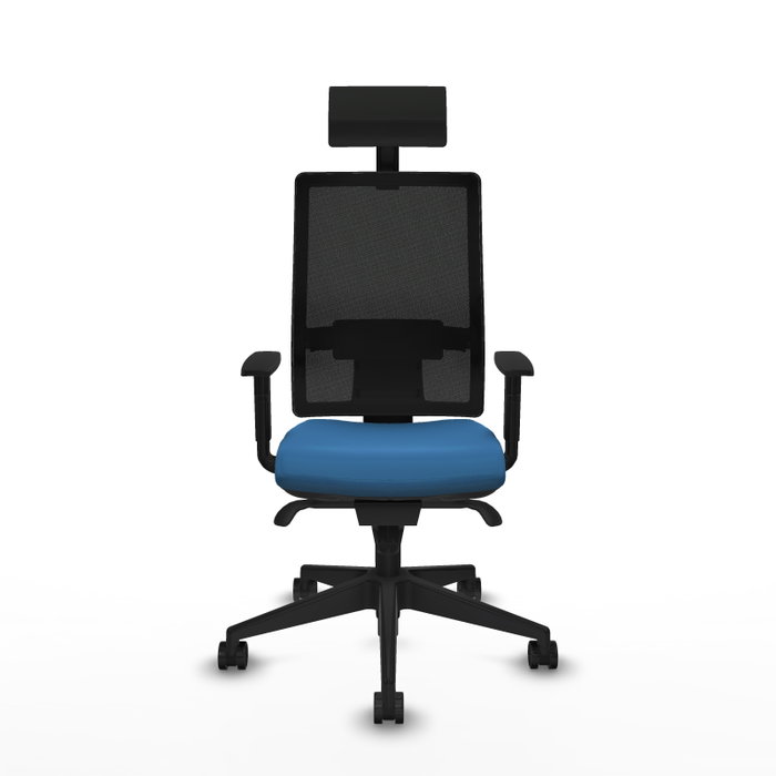 PIQUERAS Y CRESPO Silla de oficina Horna con Mecanismo Sincro, Azul claro y Negro