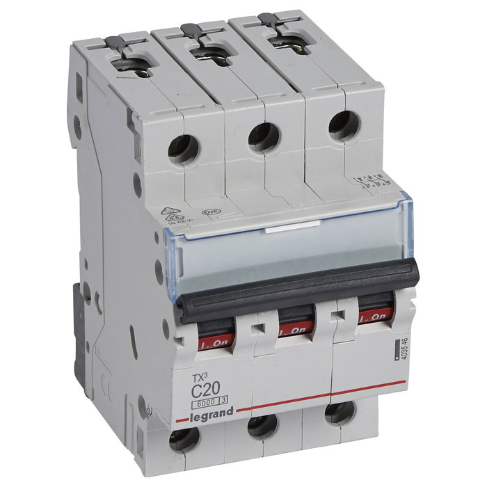 Legrand 403546 TX3 LS-Schalter C 20A 3-polig 6kA 400VAC 3TE Legrand 403546 TX3 LS-Schalter C 20A 3-polig 6kA 400VAC 3TE