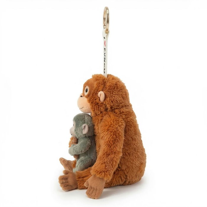 TOYS REVOLUTION Llavero de Peluche Mono Punch - Animal de Peluche Suave para Llaveros, Tamaño 15 cm
