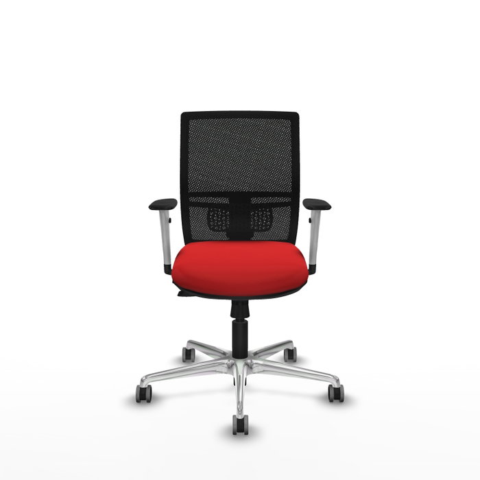 PIQUERAS Y CRESPO Silla de oficina Yunquera con mecanismo Sincro/Traslack, Rojo y Negro PIQUERAS Y CRESPO Silla de oficina Yunquera con mecanismo Sincro/Traslack, Rojo y Negro