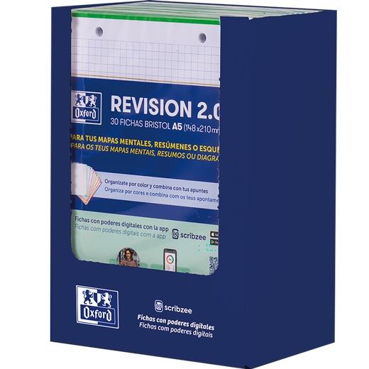 OXFORD Fichas de revisión Revision 2.0 Verde menta A5 con cuadrícula 5x5