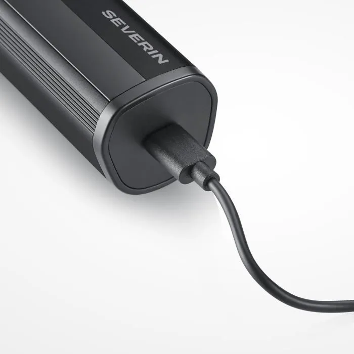 Severin HS 0710 Recortadora Multifuncional 6 en 1 para Cabello y Barba, 90 Min Batería, Accesorios Magnéticos, Resistencia Agua IPX6, Color Negro
