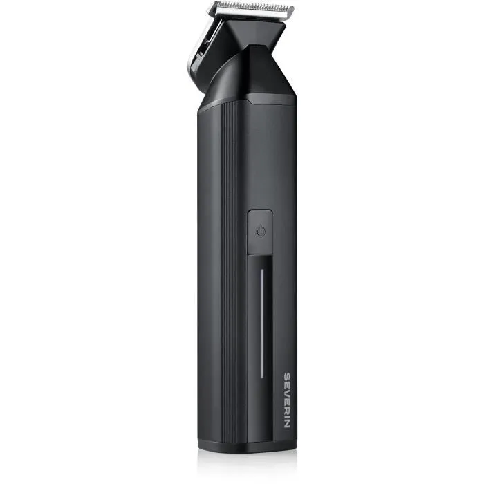 Severin HS 0710 Recortadora Multifuncional 6 en 1 para Cabello y Barba, 90 Min Batería, Accesorios Magnéticos, Resistencia Agua IPX6, Color Negro