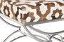 DKD Home Decor Descalzadora Colonial Marron Claro Blanco Acero Piel 40 x 43 x 53 cm