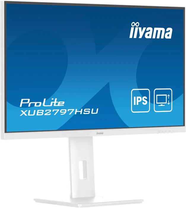 Iiyama ProLite XUB2797HSU-W2 Monitor 27" Full HD (1920x1080) IPS, 100 Hz, 1 ms, FreeSync, HDMI/DP/USB, Altavoces, Ajuste en Altura, Blanco