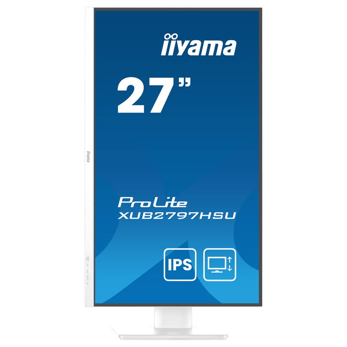 IIYAMA ProLite XUB2797HSU-W2 68.6 cm (27") 1920 x 1080 Full HD LED 1 ms IPS 100 Hz HDMI+DP+2xUSB Lift