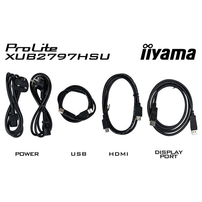 IIYAMA ProLite XUB2797HSU-W2 68.6 cm (27") 1920 x 1080 Full HD LED 1 ms IPS 100 Hz HDMI+DP+2xUSB Lift
