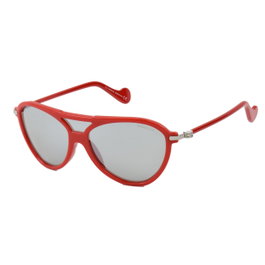 Moncler ML0054-67C Gafas de sol con cristal gris y detalle rojo