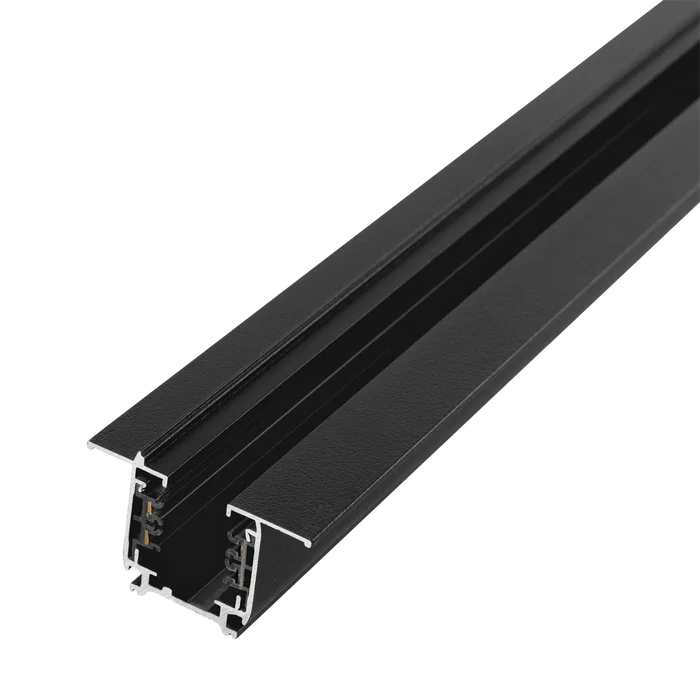Carril Trifásico Empotrable para Focos LED Negro 1M HO-LM3220-EM Carril Trifásico Empotrable para Focos LED Negro 1M HO-LM3220-EM