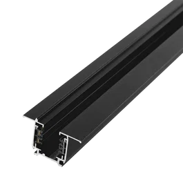 HO LM3220-EM Carril Trifásico Empotrable para Focos LED, Negro, Longitud 1 Metro