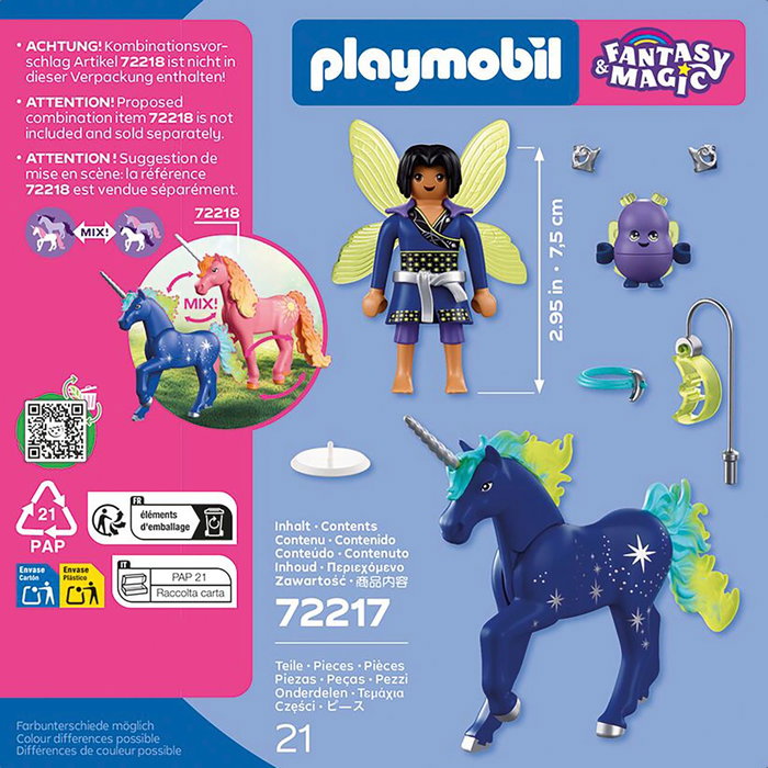 PLAYMOBIL Unicornio Luz de Luna con Hada y Joyling 72217 PLAYMOBIL Unicornio Luz de Luna con Hada y Joyling 72217