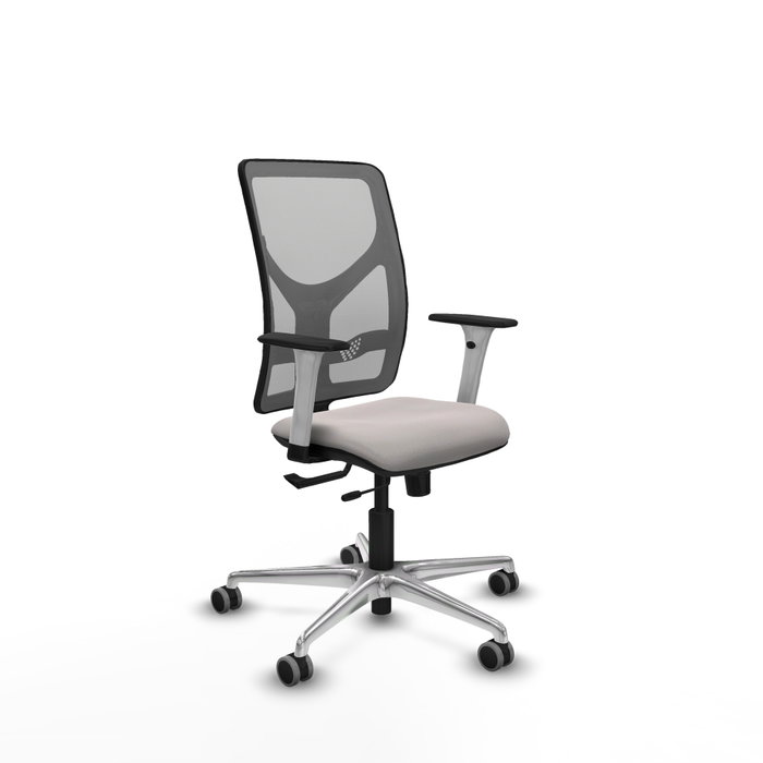 PIQUERAS Y CRESPO Silla de oficina Motilla con mecanismo Sincro/Traslack Blanco y Gris PIQUERAS Y CRESPO Silla de oficina Motilla con mecanismo Sincro/Traslack Blanco y Gris