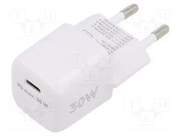GOOBAY Cargador de red 30W con USB C Power Delivery y tecnología GaN