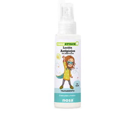 Nosa ATTACK Loción Antipiojos Dimeticona 100 ml - Eficacia Total Sin Olor - Elimina Piojos y Liendres Sin Insecticidas - Incluye Lendrera - Para Niños