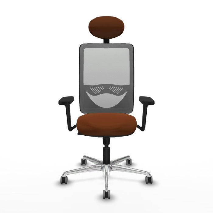 PIQUERAS Y CRESPO Silla de oficina Zulema con mecanismo Sincro, Marrón y Gris PIQUERAS Y CRESPO Silla de oficina Zulema con mecanismo Sincro, Marrón y Gris