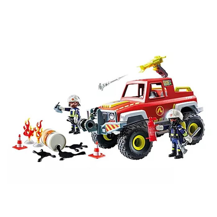 Playmobil Camión de Bomberos Action Heroes 71824 con Cabrestante y Cañón de Agua