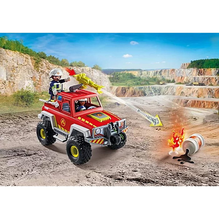 Playmobil Camión de Bomberos Action Heroes 71824 con Cabrestante y Cañón de Agua