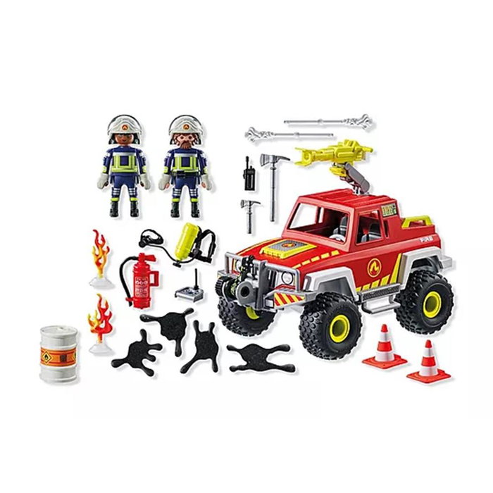 Playmobil Camión de Bomberos Action Heroes 71824 con Cabrestante y Cañón de Agua