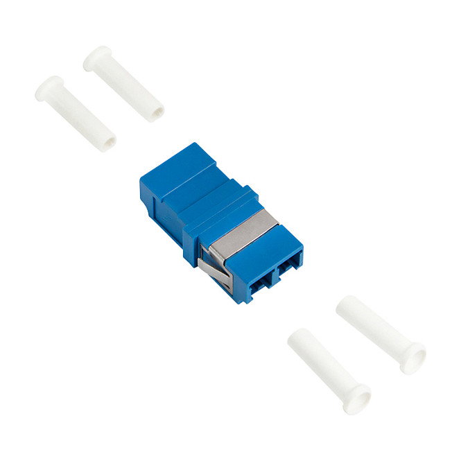LogiLink Adaptador de Fibra LC Dúplex, 12 Piezas, Azul sin Pestaña