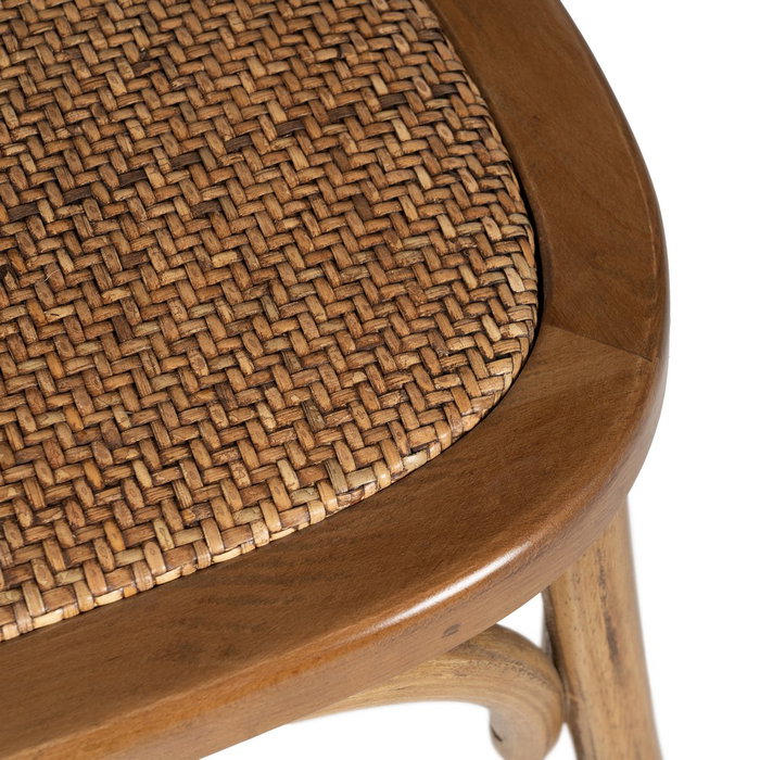 Silla Miel Madera-Ratán 55 X 50 X 81 cm Silla Miel Madera-Ratán 55 X 50 X 81 cm