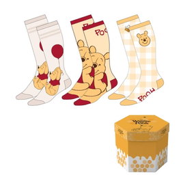 Cerdá Pack de 3 pares de calcetines Disney Winnie the Pooh, talla 36-43