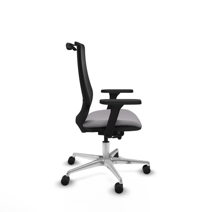 PIQUERAS Y CRESPO Silla de oficina Mardos con mecanismo Sincro/Traslack, Gris y Negro